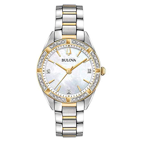 ウォッチ ブローバ レディース Bulova Ladies Quartz Dress Classic Sutton Watch Two-Tone Stainless Steel Bracelet, White Dial (Style:98R263)ウォッチ ブローバ レディース