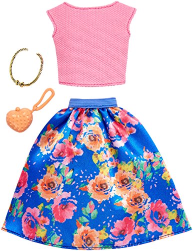 バービー バービー人形 着せ替え 衣装 ドレス Barbie Complete Looks Floral Skirt Top, Pinkバービー バービー人形 着せ替え 衣装 ドレス｜angelica
