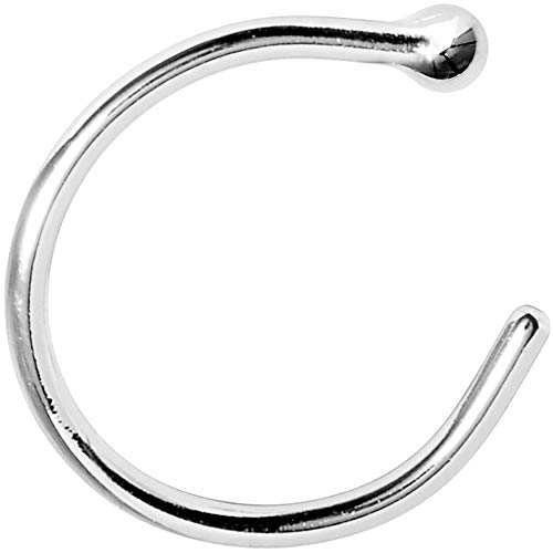 ボディキャンディー ボディピアス アメリカ 日本未発売 ウォレット Body Candy Solid 18k White Gold Nose Hoop 20 Gauge 3/8"ボディキャンディー ボディピアス アメリカ 日本未発売 ウォレット｜angelica