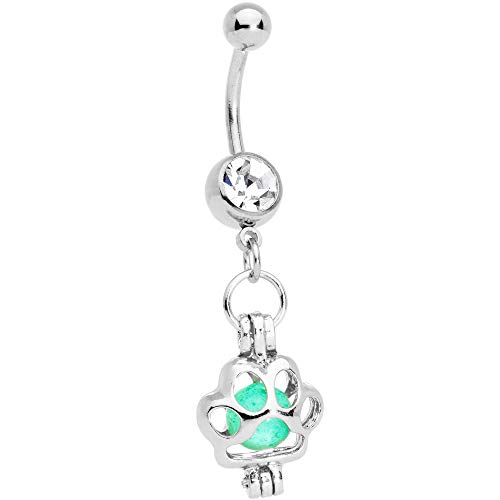 ボディキャンディー ボディピアス アメリカ 日本未発売 ウォレット Body Candy Womens Stainless Steel Navel Ring Piercing Glow in the Dark Paw Print Dangle Belly Button Ringボディキャンディー ボディピアス アメリカ 日本未発売 ウォレット|angelica
