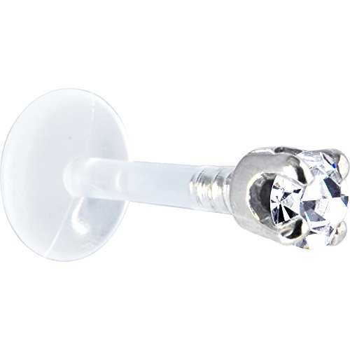 ボディキャンディー ボディピアス アメリカ 日本未発売 ウォレット Body Candy Solid 14k White Gold 3mm Clear Cubic Zirconia Bioplast Tragus Earring Stud 16 Gauge 5/16"ボディキャンディー ボディピアス アメリカ 日本未発売 ウォレット|angelica