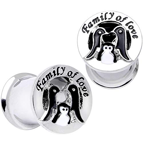 ボディキャンディー ボディピアス アメリカ 日本未発売 ウォレット Body Candy Women 0 Gauge 2PC Steel Double Flare Tunnel Plug Set Family of Love Penguin Ear Plug Gauges 8mmボディキャンディー ボディピアス アメリカ 日本未発売 ウォレット|angelica
