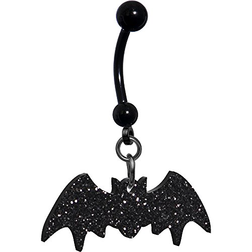 ボディキャンディー ボディピアス アメリカ 日本未発売 ウォレット Body Candy Women's Glittery Black Bat Belly Button Ringボディキャンディー ボディピアス アメリカ 日本未発売 ウォレット｜angelica