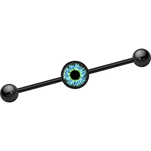 ボディキャンディー ボディピアス アメリカ 日本未発売 ウォレット Body Candy Black Anodized Stainless Steel Blue Iris Helix Earring Industrial Barbell Piercing 14 Gauge 37mmボディキャンディー ボディピアス アメリカ 日本未発売 ウォレット｜angelica
