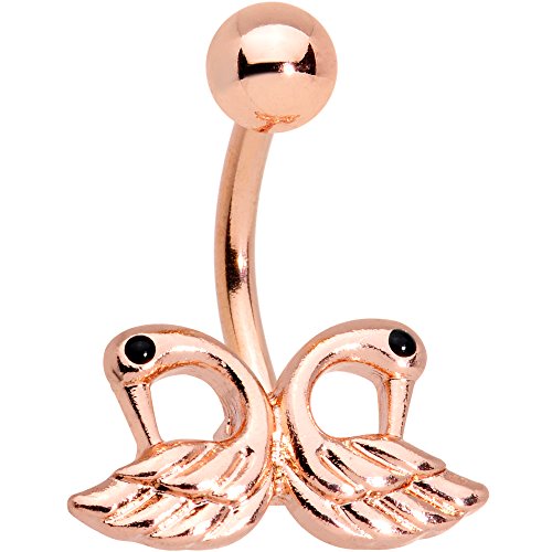 ボディキャンディー ボディピアス アメリカ 日本未発売 ウォレット Body Candy Rose Gold Plated Womens Stainless Steel Ruffled Feathers Dual Swans Belly Button Ringボディキャンディー ボディピアス アメリカ 日本未発売 ウォレット|angelica