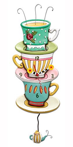 壁掛け時計 振り子時計 インテリア 海外モデル アメリカ Allen Designs Spot of Tea Pendulum Clock壁掛け時計 振り子時計 インテリア 海外モデル アメリカ|angelica