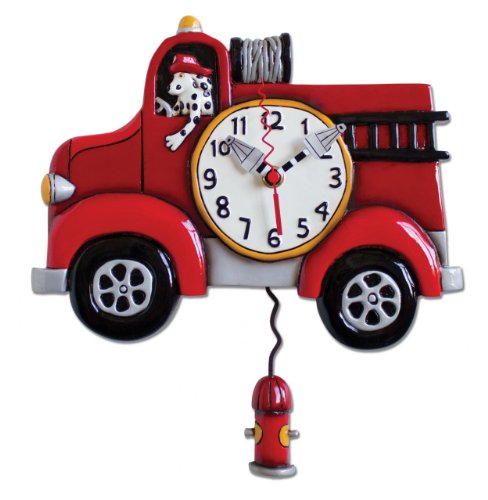 壁掛け時計 振り子時計 インテリア 海外モデル アメリカ Allen Designs Big Red Firetruck Clock壁掛け時計 振り子時計 インテリア 海外モデル アメリカ|angelica