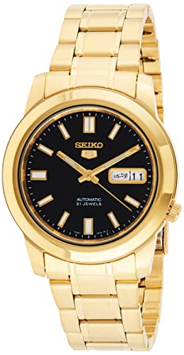 腕時計 セイコー メンズ Seiko Men\'s SNKK22 Gold Plated Stainless Steel Analog with Black Dial Watch腕時計 セイコー メンズ|angelica