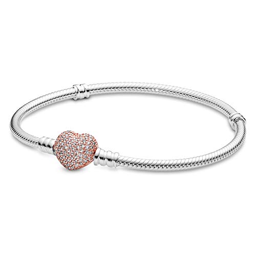 Web限定 楽天市場 パンドラ ブレスレット アクセサリー ブランド かわいい 送料無料 Pandora Jewelry Moments Pave Heart Clasp Snake Chain Cubic Zirconia Bracelet In Rose 6 7 パンドラ ブレスレット アクセサリー ブランド かわいい Angelica 最も優遇