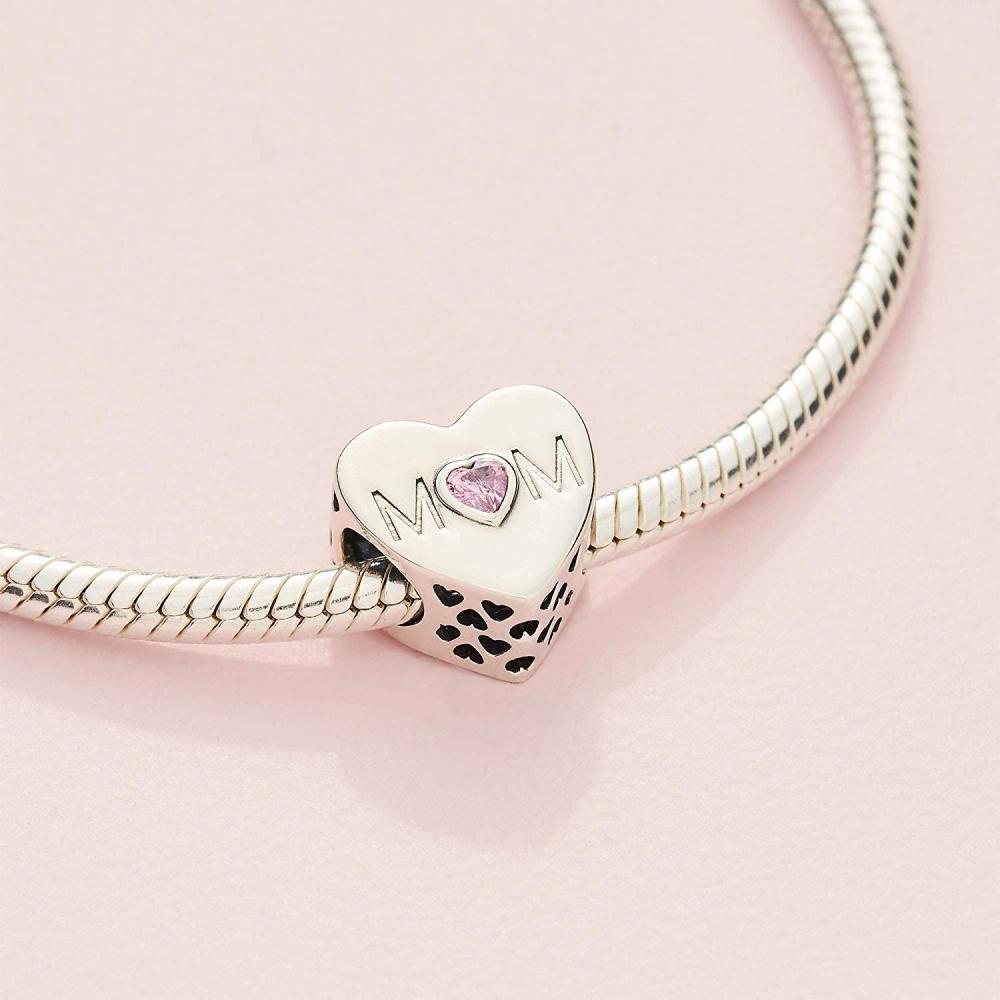 安いそれに目立つ パンドラ ブレスレット アクセサリー ブランド かわいい Pandora Jewelry Pink Mom Heart Cubic Zirconia Charm In Sterling Silverパンドラ ブレスレット アクセサリー ブランド かわいい 輝く高品質な Www Estelarcr Com