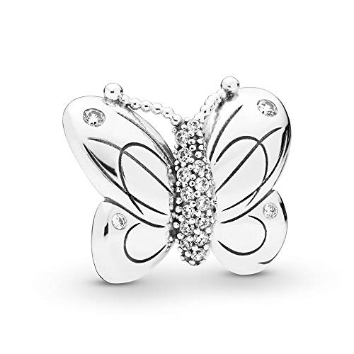 最高品質の ブレスレット Decorative 送料無料 Pandora かわいい ブランド アクセサリー ブレスレット パンドラ Butterfly かわいい ブランド アクセサリー ブレスレット 7970czパンドラ Charm Silver Sterling 925 Sorif Dk