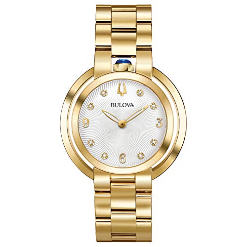 ウオッチ ブローバ レディース Bulova Ladies\u0027 Rubaiyat Diamond Dial Gold Tone Stainless Steel 2-Hand Quartz Watch, Diamond Dial and Sapphire Crystal Style: 97P125ウオッチ ブローバ レディース