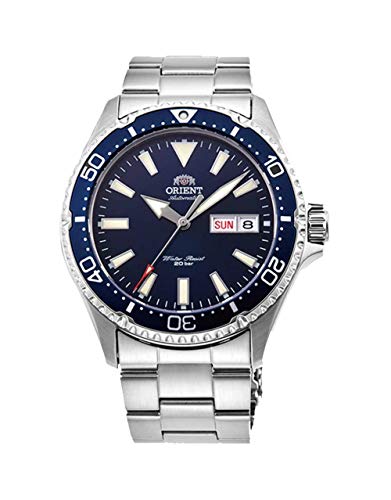 ウオッチ 東洋 メンズ Orient Kamasu/Mako III Men\u0027s Automatic Manual Winding Sports Steel or Silicone Divers\u0027 Watch with Screw Crown and Sapphire Crystal, Blue, 40粍, Braceletウオッチ 東洋 メンズ