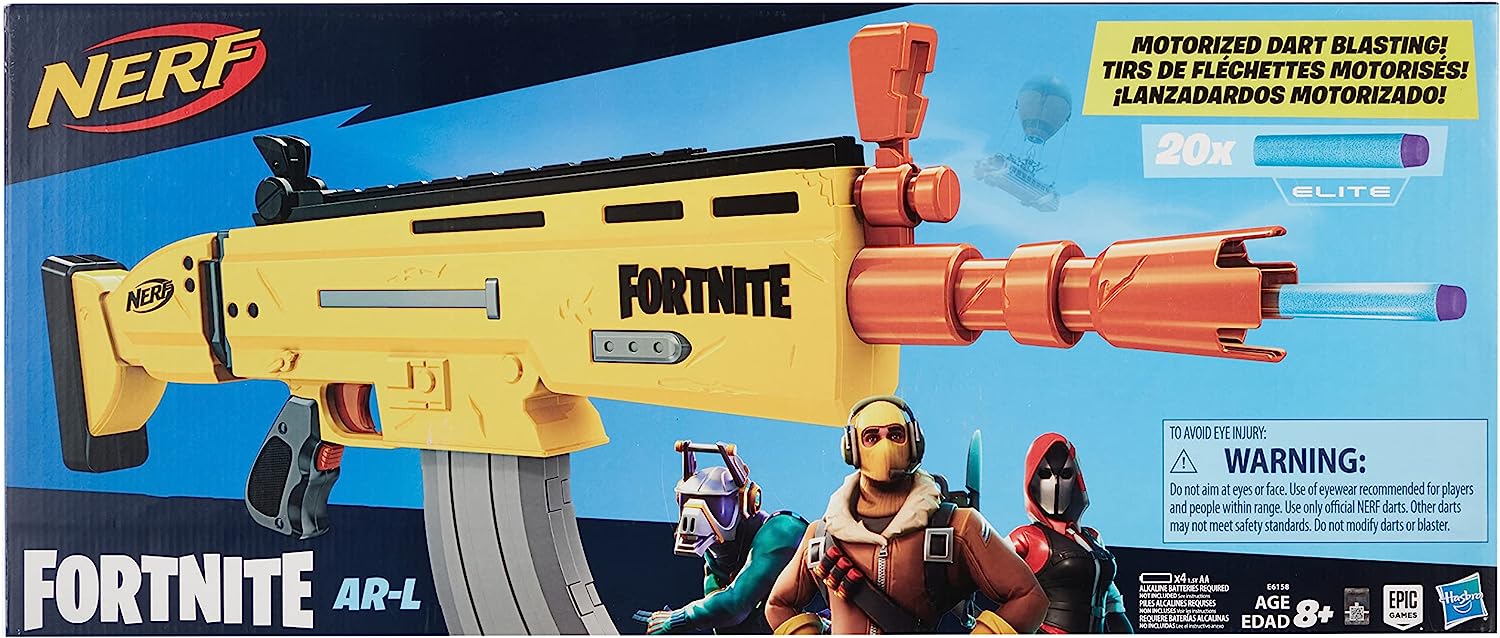 ５５％以上節約 NERF Fortnite ナーフ フォートナイト AR-L ダーツ20本付き 電動ブラスター 単3電池4本使用 別売 E6158  almamaternetworks.org