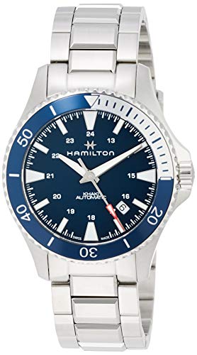 腕時計 ハミルトン メンズ Hamilton Khaki Navy Automatic Men's Watch, 40mm Stainless Steel Case, Swiss Made, Blue Dial Analog Wrist Watch for Men, 100m Waterproof, Sapphire Crystal, 3-Hand Movement, Stainless Steel Strap腕時計 ハミルトン メンズ｜angelica