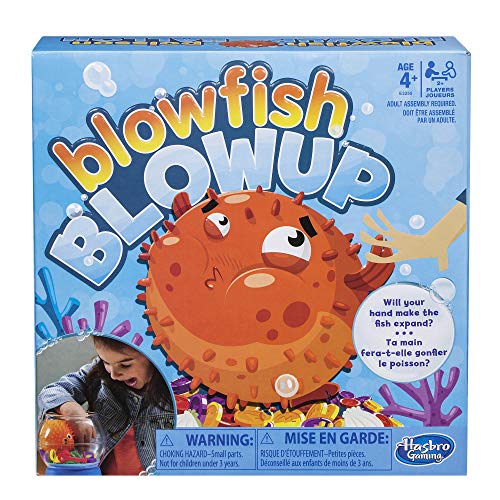 ゲーム盤力くらべ 英語 亜米利加 外国で力くらべ Hasbro Gaming Blowfish Blowup Game for Kids Ages 4 and Upゲーム盤力くらべ 英語 亜米利加 外国で力くらべ
