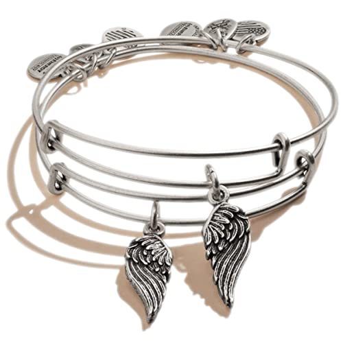 国際ブランド アレックスアンドアニ アメリカ アクセサリー ブランド かわいい Alex And Ani Path Of Symbols Wings Set Of 2 Silver Expandable Wire Bangle Charm Braceletアレックスアンドアニ アメリカ アクセサリー ブランド かわいい 再再販 Www N Rhman Com