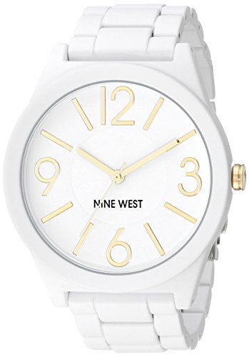 腕時計 ナインウェスト レディース Nine West Women's Metal Bracelet Watch with Rubberized Coating腕時計 ナインウェスト レディース|angelica