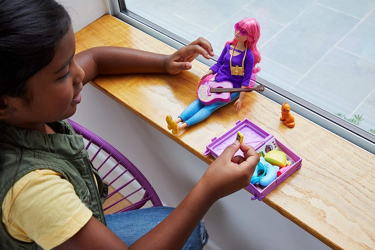 楽天市場 即納 送料無料 バービー人形 Barbie トラベル デイジードール Fwv26 ピンクヘアー カーヴィー Angelica 楽天市場 即納 送料無料 バービー人形 Barbie トラベル デイジードール Fwv26 ピンクヘアー カーヴィー Angelica
