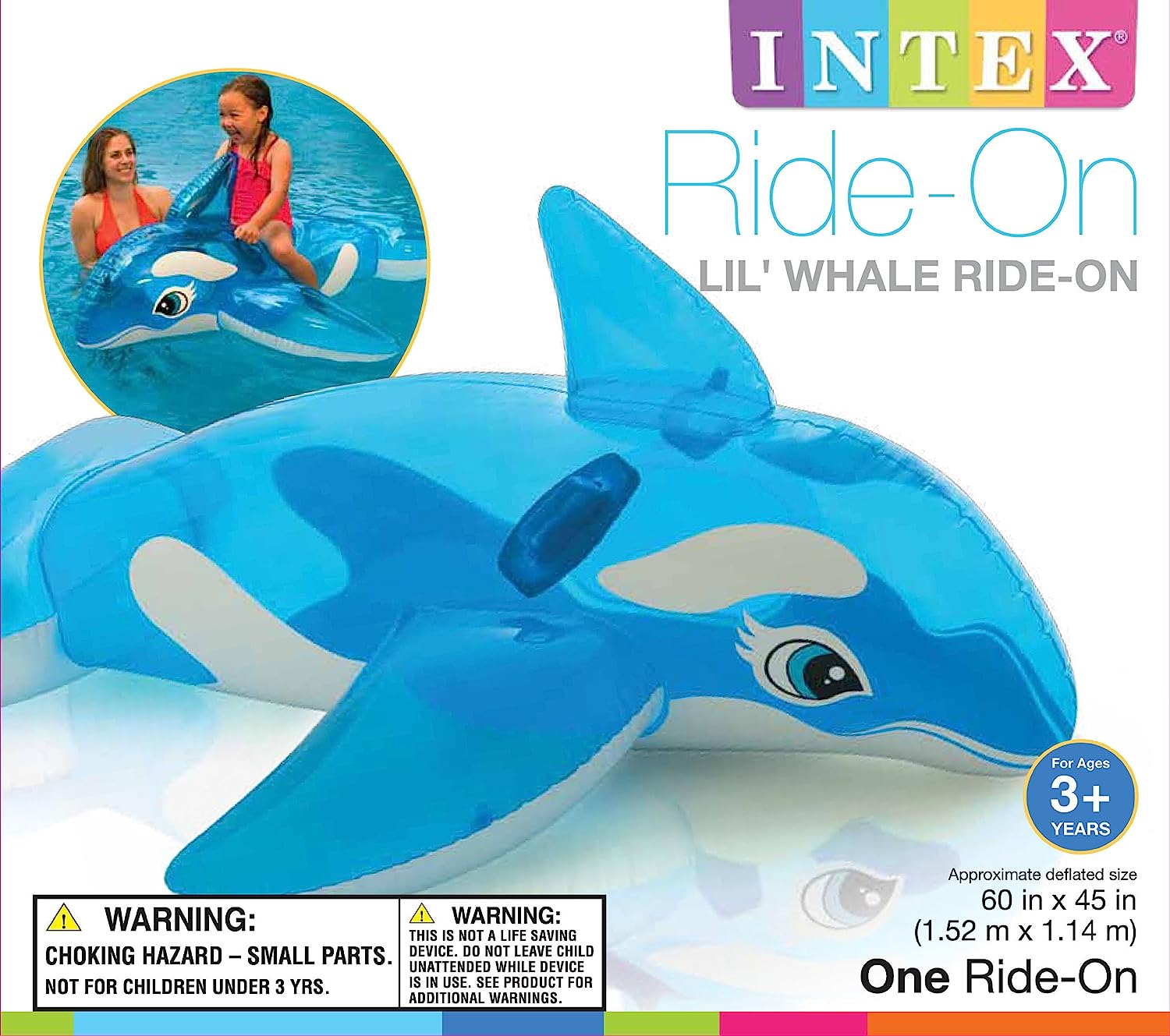 爆買いセール フロート プール 水遊び 浮き輪 Intex Lil Whale Ride On 60 X 45 For Ages 3 Fucoa Cl
