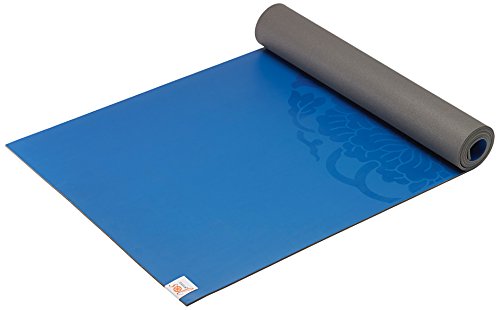 ヨガマット フィットネス 05-61681 Gaiam Dry-Grip Yoga Mat - 5mm Thick Non-Slip Exercise & Fitness Mat for Standard or Hot Yoga, Pilates and Floor Workouts - Cushioned Support, Non-Slip Coat - 68 x 24 Inches - Blueヨガマット フィットネス 05-61681画像