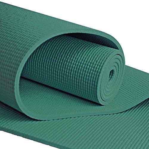 YogaAccessories 1/4 Thick High Density Deluxe Non Slip Exercise Pilates & Yoga Mat 