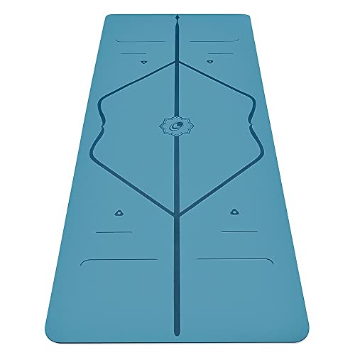 在庫限り 楽天市場 ヨガマット フィットネス 送料無料 Liforme Original Yoga Mat Patented Alignment System Warrior Like Grip Non Slip Eco Friendly And Biodegradable Sweat Resistant 4 2mm Thick Mat For Comfort Blueヨガマット フィットネス