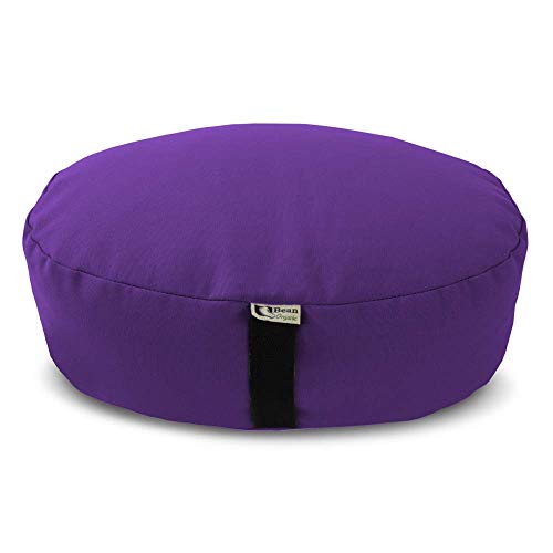 ヨガ フィットネス Bean Products Zafu Meditation Cushion, Oval, Cotton Purple - Filled with Organic Buckwheatヨガ フィットネス