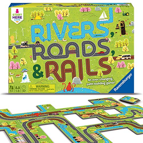ゲーム盤力くらべ 英語 亜米利加 外国で力くらべ Ravensburger Rivers, Roads and Rails - Innovative Matching Game for Kids | Encourages Strategic Thinking | Award-Winning Designゲーム盤力くらべ 英語 亜米利加 外国で力くらべ