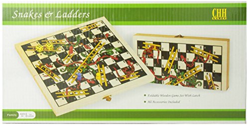 ゲーム盤競り合い 英語 亜米利加 外国で競り合い CHH Games CHH Folding Wooden Snakes and Ladders Gameゲーム盤競り合い 英語 亜米利加 外国で競り合い