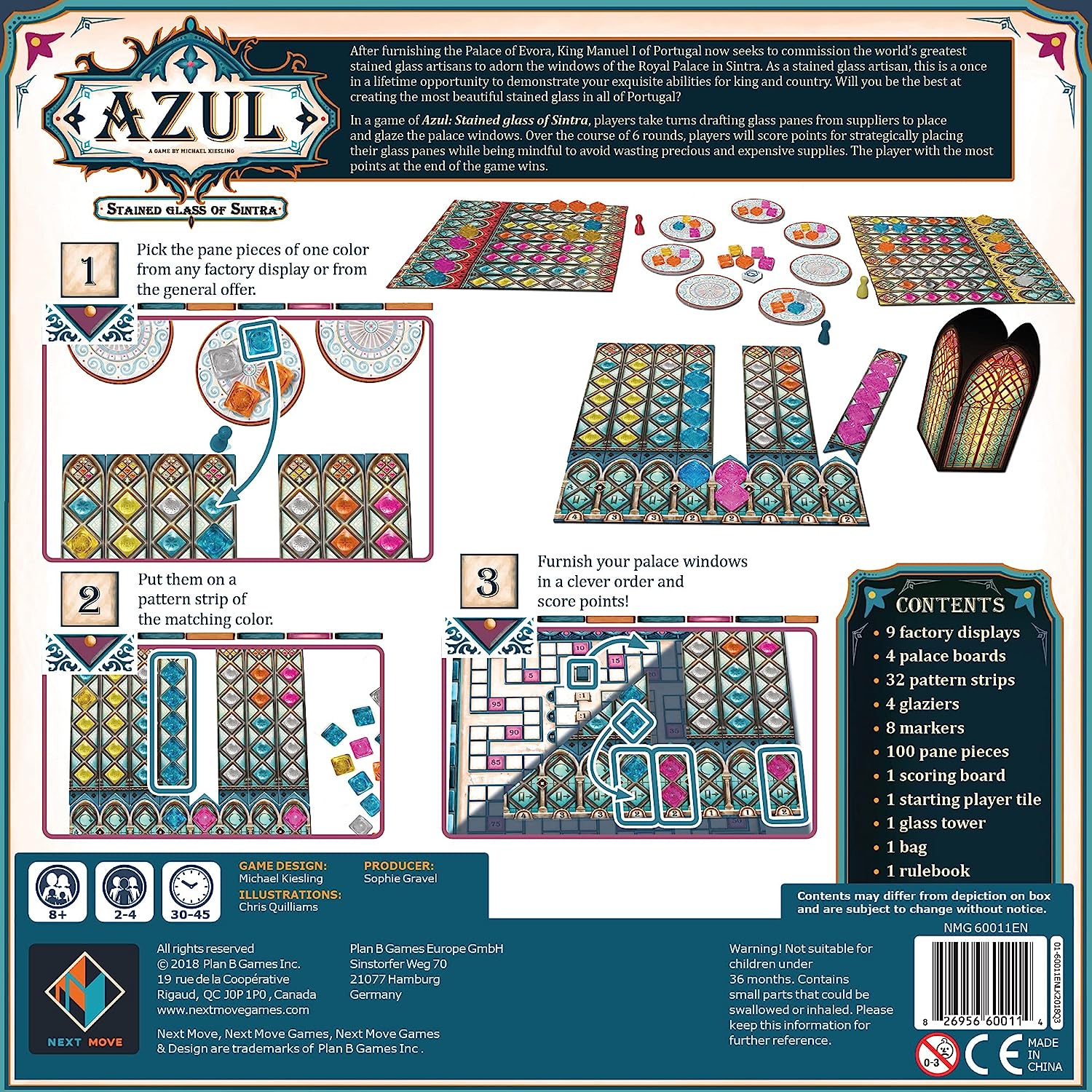 ボードゲーム 英語 アメリカ 海外ゲーム 送料無料 Azul Stained Glass Of Sintra Board Game Strategy Board Game Family Board Game For Adults And Kids Ages 8 And Up 2 To 4 Players Average Playtime