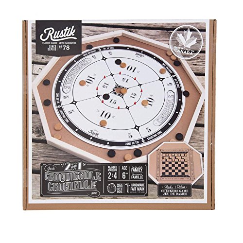 ゲーム盤取り組み 英語 亜米利加 外国で取り組み Rustik BJR000135 Crokinole De Luxe 2 Games インチ 1, Multicolorゲーム盤取り組み 英語 亜米利加 外国で取り組み