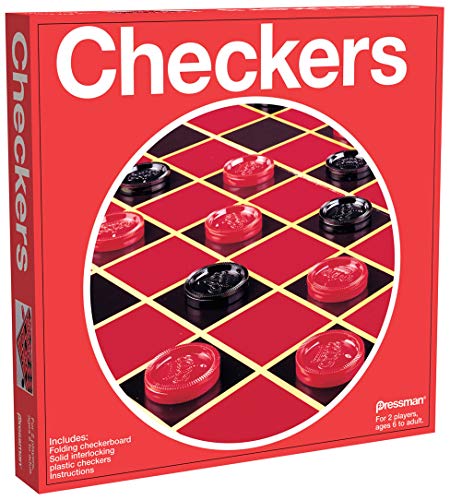ゲーム盤力くらべ 英語 亜米利加 外国で力くらべ Pressman Checkers -- Classic Game With Folding Board and Interlocking Checkers ,5\