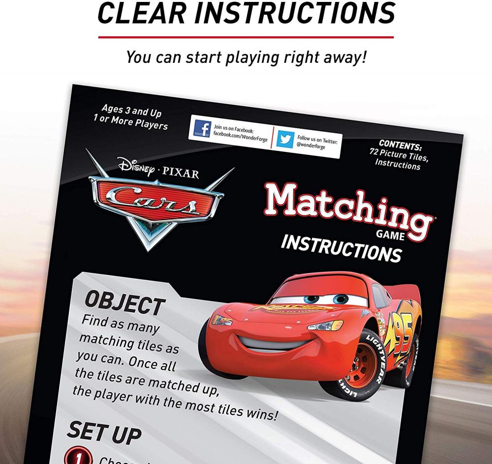 送料無料 ボードゲーム 英語 アメリカ 海外ゲーム Wonder Forge Disney Pixar Cars Matching Game For Boys Girls Age 3 To 5 A Fun Fast Racecar Memory Gameボードゲーム 英語 アメリカ 海外 ゲーム 予約販売品