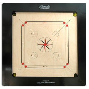 ゲーム盤力くらべ 英語 亜米利加 外国で力くらべ Surco Boss 20粍 Carrom Board with Coins, Striker, and Powder, Black, 1-4 Players, Ages 13 and Upゲーム盤力くらべ 英語 亜米利加 外国で力くらべ