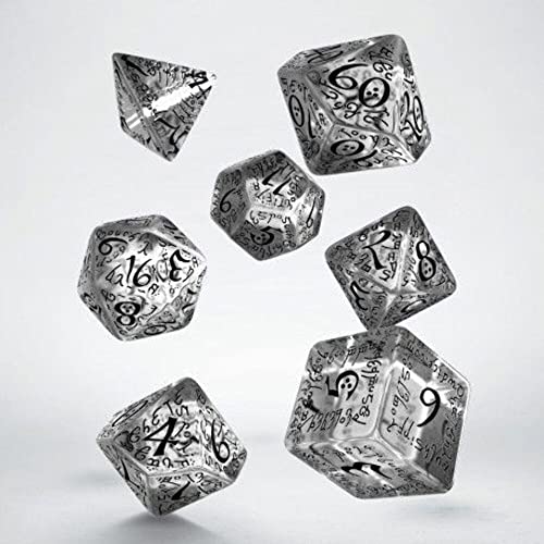 ゲーム盤競り合い 英語 亜米利加 外国で競り合い Q-Workshop Elvish Dice 7 Board Game, Transparent/Blackゲーム盤競り合い 英語 亜米利加 外国で競り合い