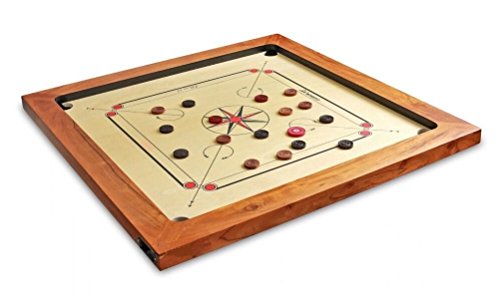 ゲーム盤力くらべ 英語 亜米利加 外国で力くらべ Surco Boss 16粍 Kikar Wood Carrom Board with Coins, Striker, and Powder, Black, 1-4 Players, Ages 13 and Upゲーム盤力くらべ 英語 亜米利加 外国で力くらべ