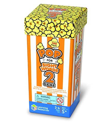 ボードゲーム 英語 アメリカ 海外ゲーム Learning Resources Pop for Sight Words 2 Game, Homeschool, Early Vocabulary and Phonics Classroom Game, 100 Pieces, 2-4 Players, Ages 5+ボードゲーム 英語 アメリカ 海外ゲーム｜angelica