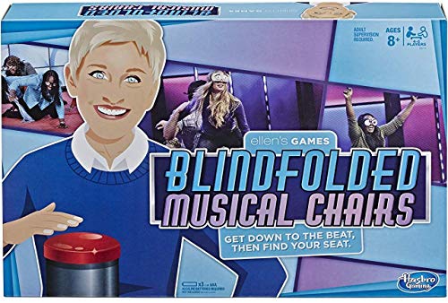 ボードゲーム 英語 アメリカ 海外ゲーム Hasbro Gaming Ellen's Games Blindfolded Musical Chairs Game, Ellen Degeneres Challenge for Ages 10 & Upボードゲーム 英語 アメリカ 海外ゲーム|angelica