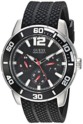 新作人気モデル メンズ腕時計 Black Strap Silicone With Watch Quartz Steel Stainless Men S 送料無料 Guess メンズ Guess ゲス 腕時計 22 5 メンズ Guess ゲス U1250g1 腕時計 Model Tresor Gov Bf