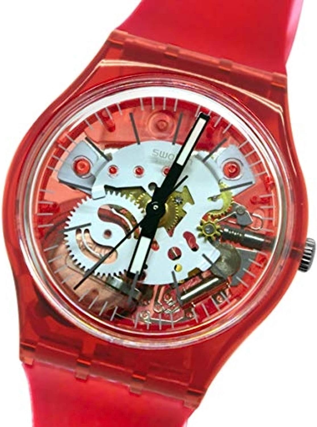 代引不可 腕時計 スウォッチ メンズ Swatch Men S Quartz Watch With Silicone Strap Red Model Gr178 腕時計 スウォッチ メンズ Angelica 希少 Www Logisticegypt Com