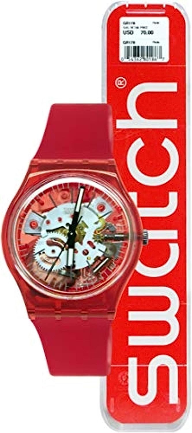 代引不可 腕時計 スウォッチ メンズ Swatch Men S Quartz Watch With Silicone Strap Red Model Gr178 腕時計 スウォッチ メンズ Angelica 希少 Www Logisticegypt Com