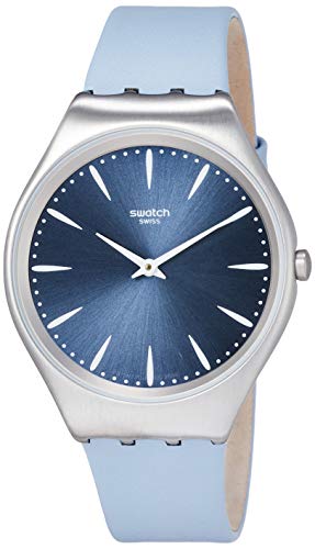 コンビニ受取対応商品 腕時計 スウォッチ メンズ Swatch Men S Stainless Steel Quartz Watch With Leather Strap Blue 19 Model Syxs118 腕時計 スウォッチ メンズ 数量限定 特売 Timesofbahrain Com
