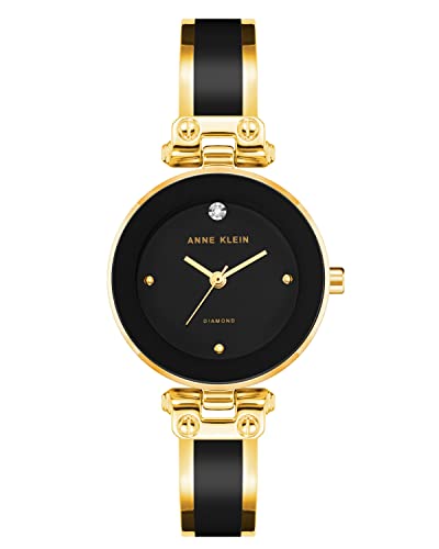 ウォッチ アンクライン レディース AK/1980BKGB Anne Klein AK-1980BKGB Black/Gold Tone One Sizeウォッチ アンクライン レディース AK/1980BKGB レディース腕時計-腕時計