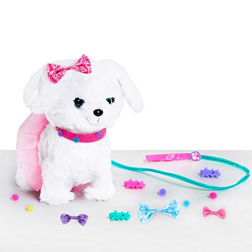 バービー バービーあやつり人形 Walk and Wag Puppy Interactive Toy ? Walking, Barking \u0026 Tail-Wagging Plush Dog with Leash, Dress-Up Accessories \u0026 Customizable Collar, Pretend Pet Toy for Kids Ages 3+バービー バービーあやつり人形