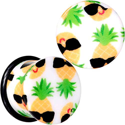 ボディキャンディー ボディピアス アメリカ 日本未発売 ウォレット Body Candy 1/2" 2Pc Ear Plugs White Acrylic Happy Pineapple Single Flare Ear Plug Gauges Set of 2 12mmボディキャンディー ボディピアス アメリカ 日本未発売 ウォレット|angelica