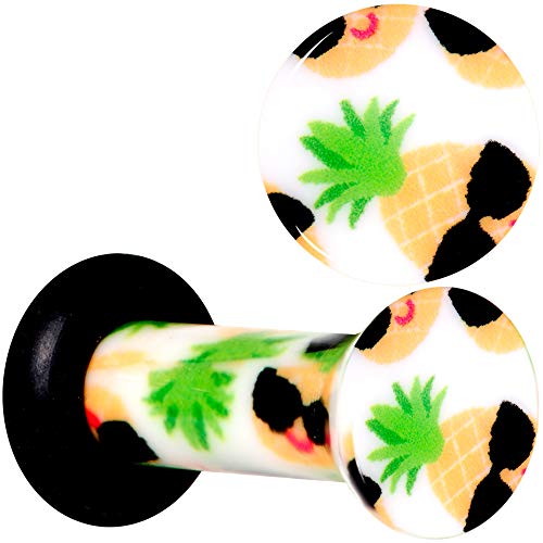 ボディキャンディー ボディピアス アメリカ 日本未発売 ウォレット Body Candy 8G 2Pc Ear Plugs White Acrylic Happy Pineapple Single Flare Ear Plug Gauges Set of 2 3.2mmボディキャンディー ボディピアス アメリカ 日本未発売 ウォレット｜angelica