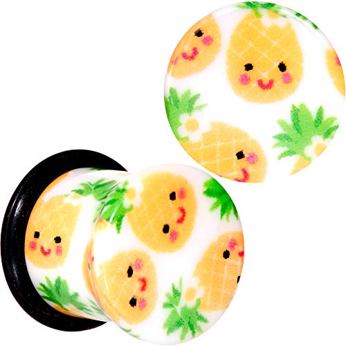 ボディキャンディー ボディピアス アメリカ 日本未発売 ウォレット Body Candy 00G 2Pc Ear Plugs White Acrylic Pretty Pineapple Single Flare Ear Plug Gauges Set of 2 10mmボディキャンディー ボディピアス アメリカ 日本未発売 ウォレット｜angelica