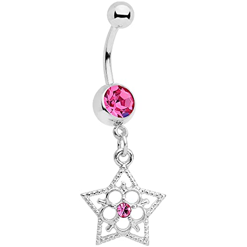 ボディキャンディー ボディピアス アメリカ 日本未発売 ウォレット Body Candy 316L Steel Navel Ring Piercing Pink Accent Star Flower Dangle Belly Button Ringボディキャンディー ボディピアス アメリカ 日本未発売 ウォレット｜angelica 8,246円