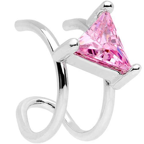 ボディキャンディー ボディピアス アメリカ 日本未発売 ウォレット Body Candy Womens Stainless Steel Pink Accent Triangle Bling Non Pierced Earring Ear Cuffボディキャンディー ボディピアス アメリカ 日本未発売 ウォレット|angelica